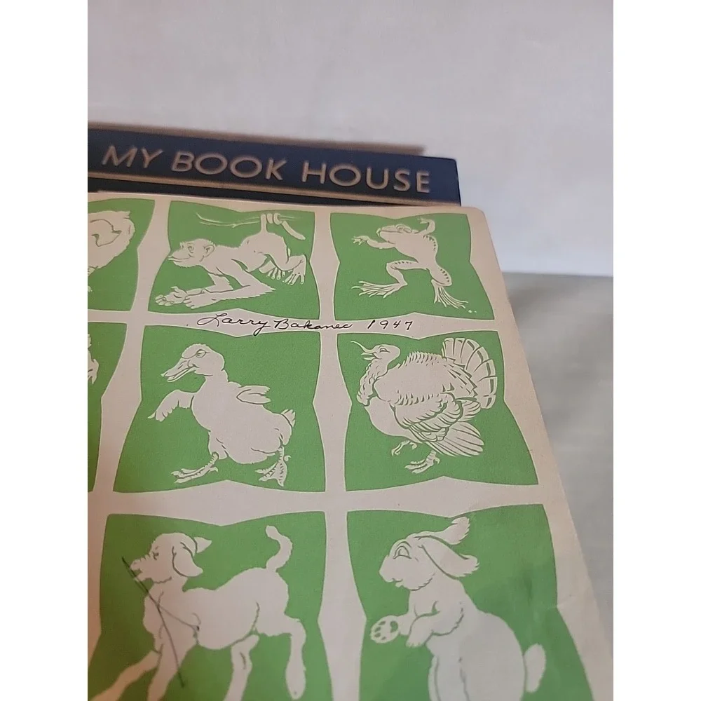 Olive Beaupre Miller My Book House Hardcover Set of 6 Blue Faux Leather Good